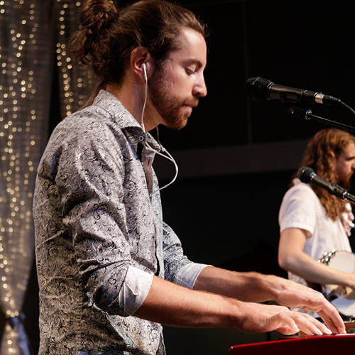 Bryan Elias Hull, playing keyboards, Veridian 2016.