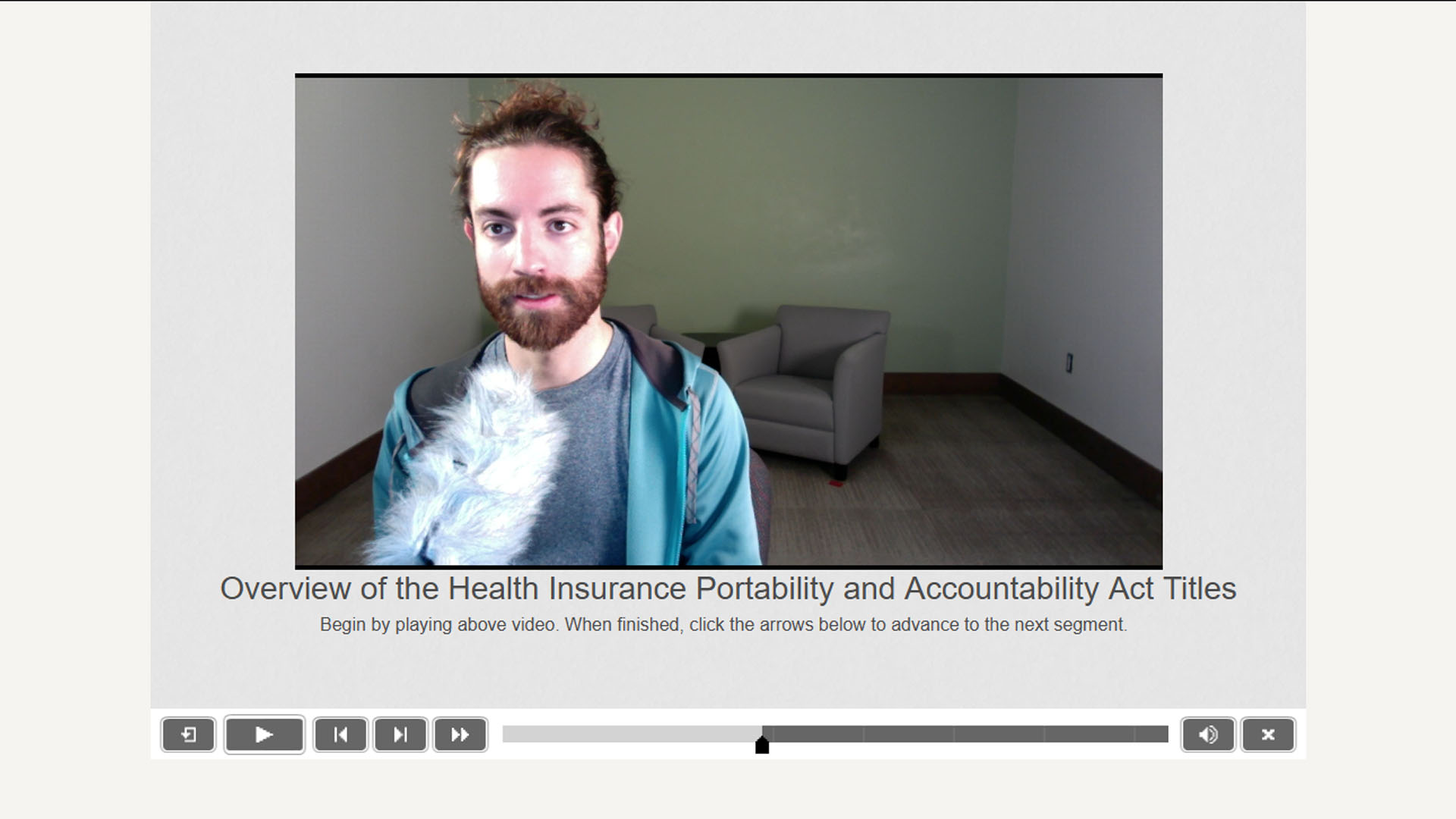 Screenshot of HIPAA Compliance Module