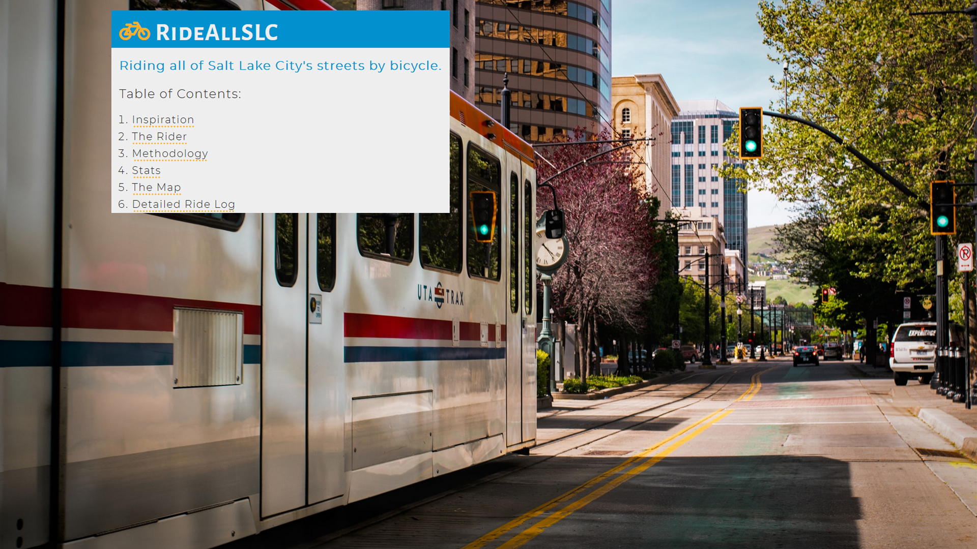 Screenshot of #RideAllSLC Exhibition